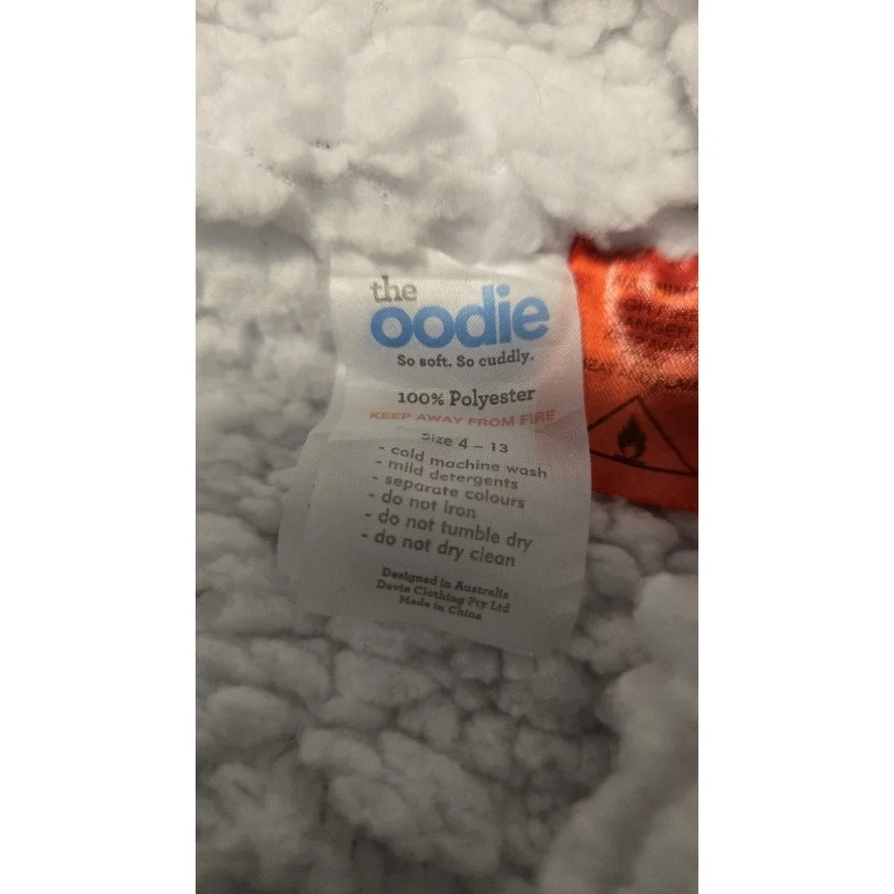 Kids Oodie Panda Hoodie Blanket Sherpa Lined Cozy Oversized 4-13 Snuggly Soft